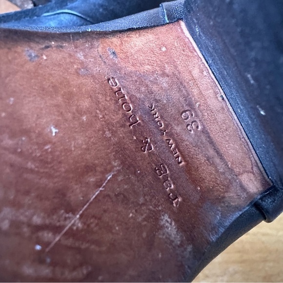 Rag & Bone Newbury Black Leather Ankle Zip Booties - Picture 5 of 13